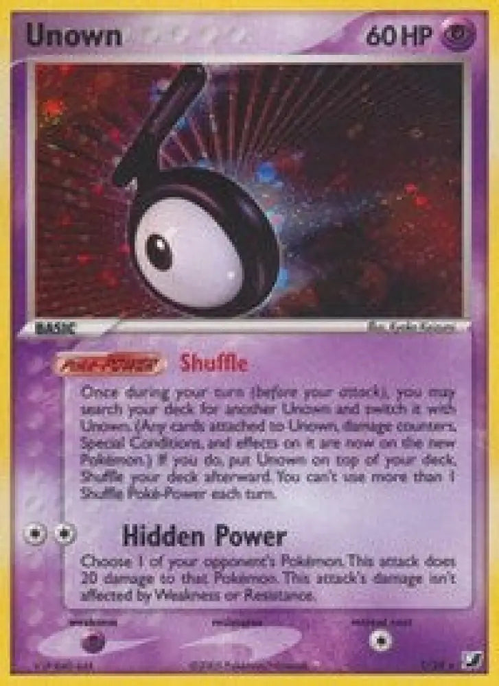 Unown (T) (T/28) [EX: Unseen Forces] - Pokemon Single