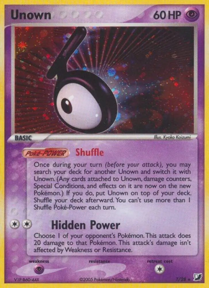 Unown (T) (T/28) [EX Unseen Forces]