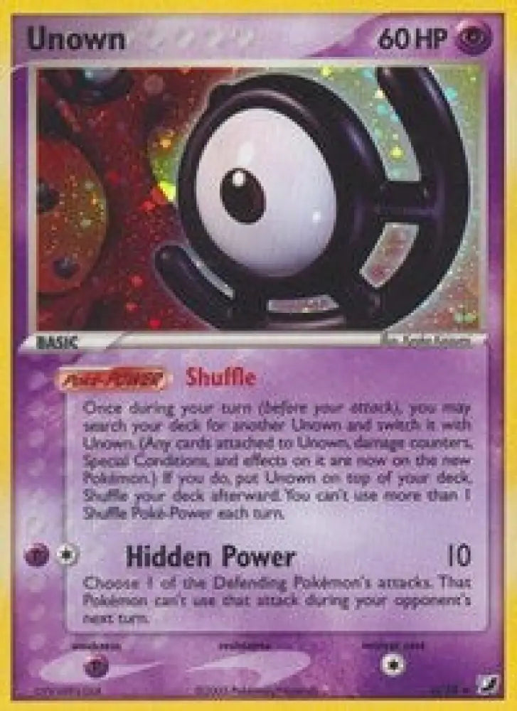 Unown (U) (U/28) [EX: Unseen Forces] - Pokemon Single
