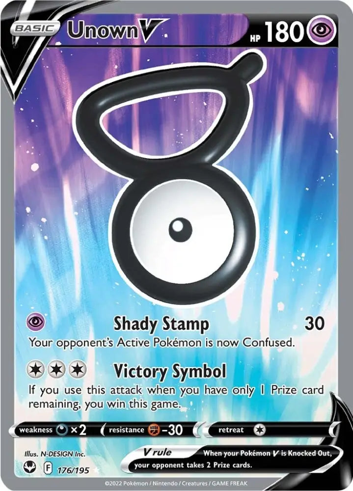 Unown V (176/195) [Sword & Shield: Silver Tempest] - Pokemon Single