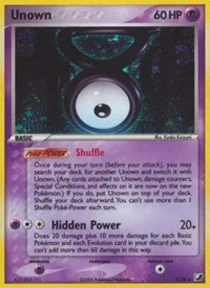 Unown (V) (V/28) [EX: Unseen Forces] - Pokemon Single