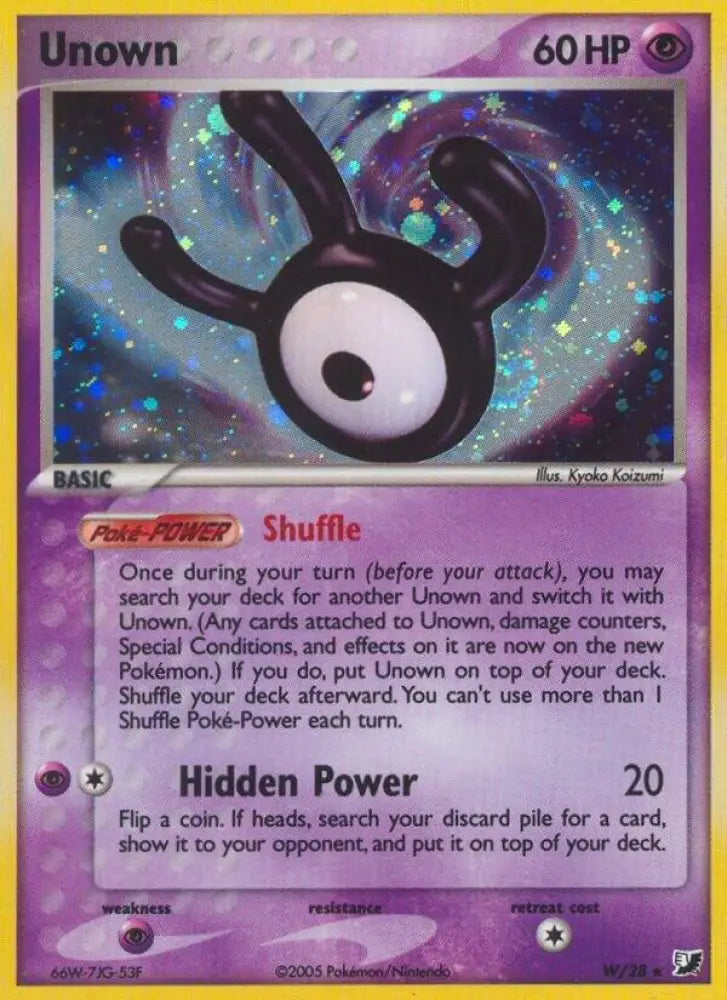 Unown (W) (W/28) [EX Unseen Forces]