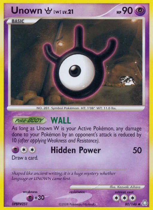 Unown W (80/146) [Diamond & Pearl: Legends Awakened] - Pokemon Single