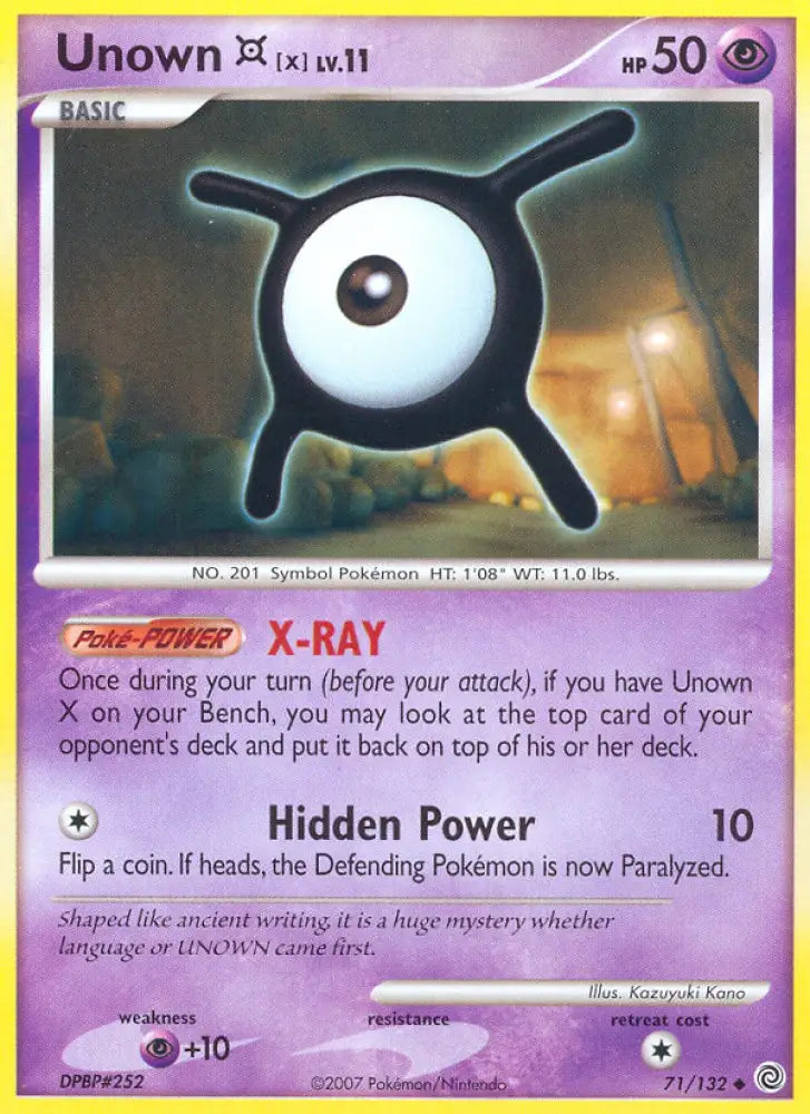 Unown X (71/132) [Diamond & Pearl: Secret Wonders] - Pokemon Single