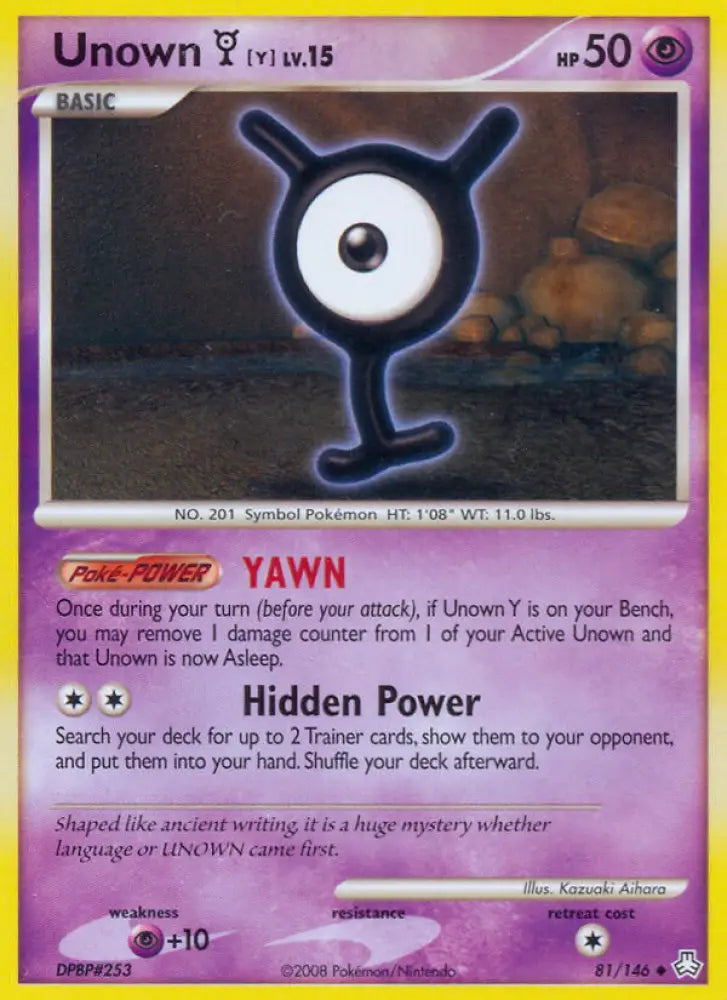 Unown Y (81/146) [Diamond & Pearl: Legends Awakened] - Pokemon Single
