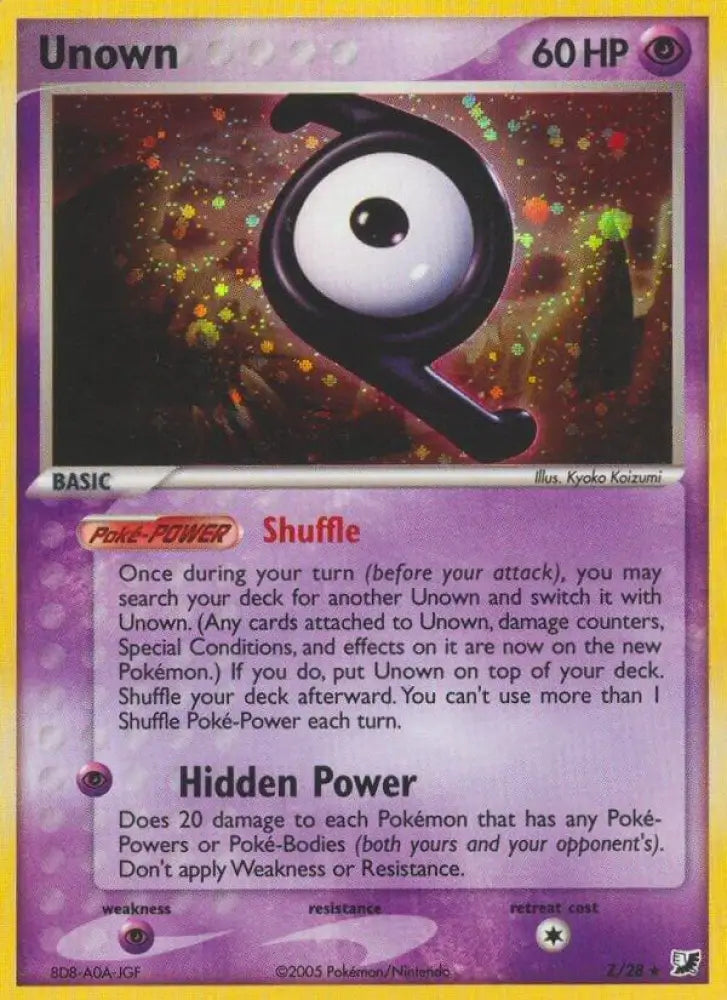 Unown (Z) (Z/28) [EX Unseen Forces]
