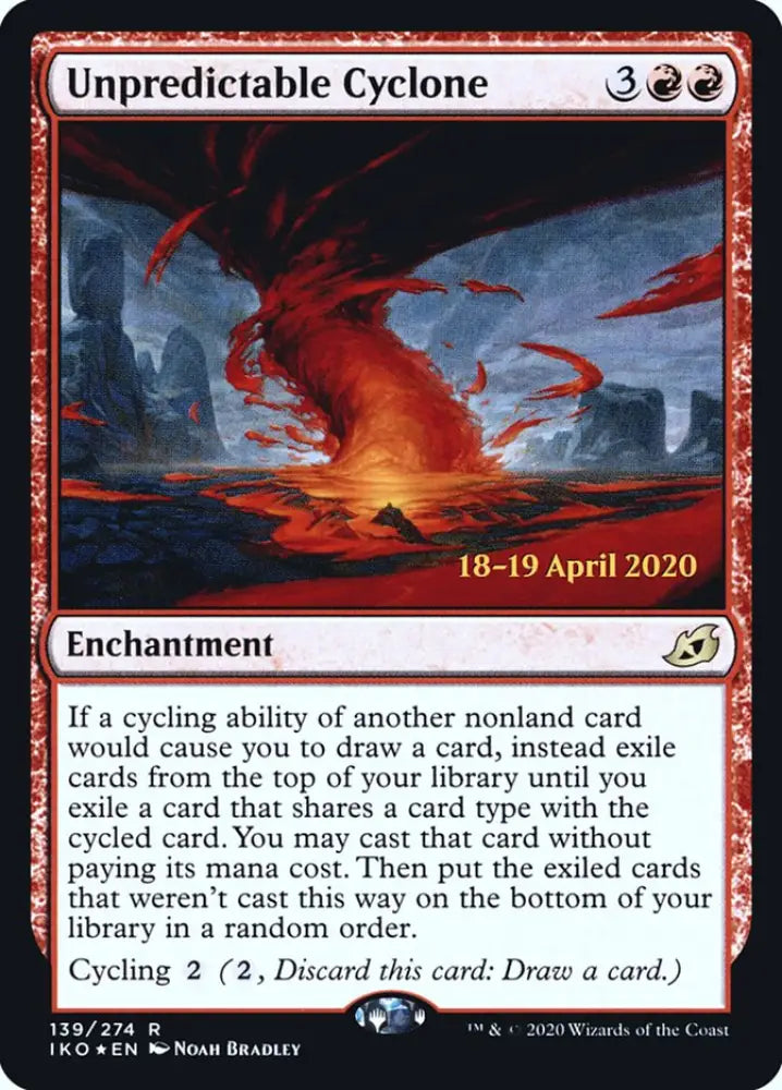 Unpredictable Cyclone [Ikoria: Lair of Behemoths Prerelease Promos] - MTG Single