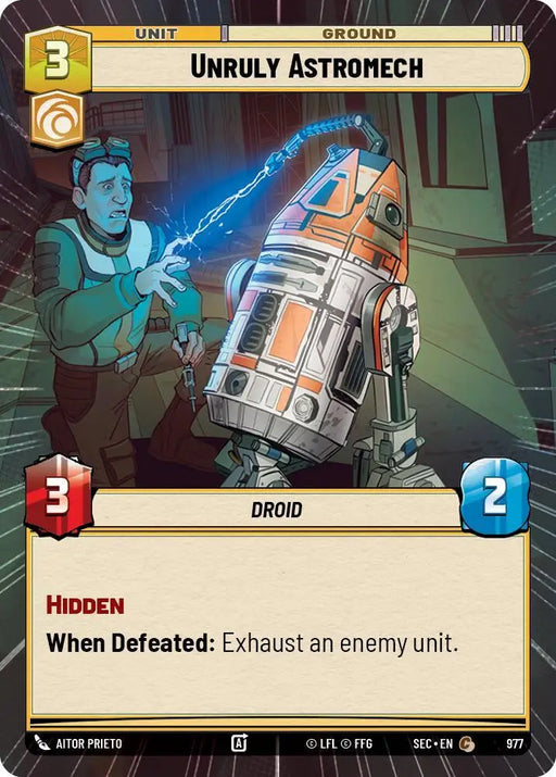 Unruly Astromech (Hyperspace Foil) (977) [Secrets of Power]