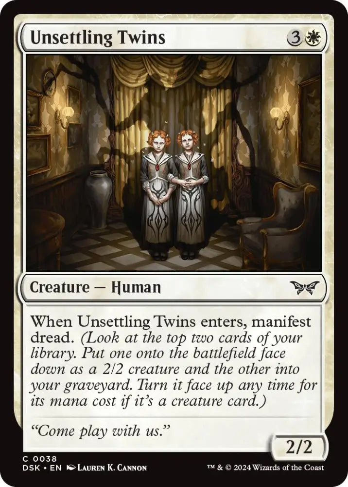 Unsettling Twins [Duskmourn: House of Horror] - MTG Single
