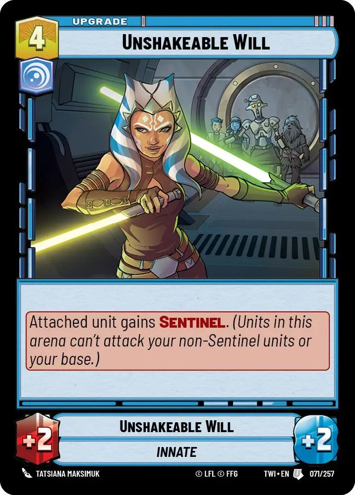 Unshakeable Will (071/257) [Twilight of the Republic] - Star Wars: Unlimited Single
