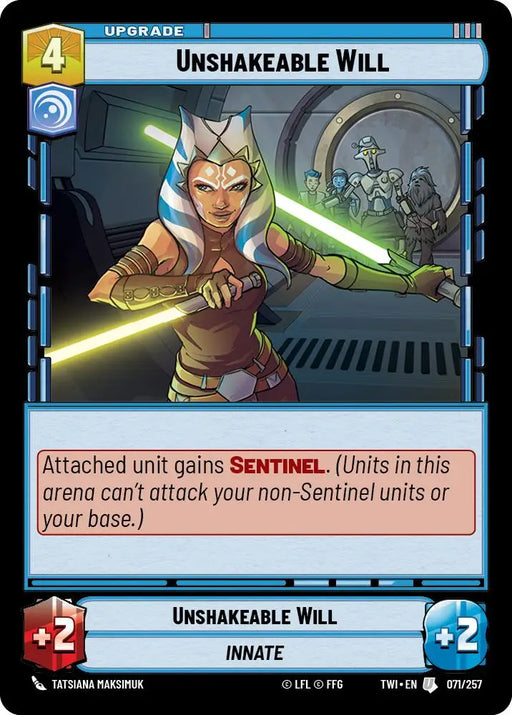 Unshakeable Will (071/257) [Twilight of the Republic] - Star Wars: Unlimited Single