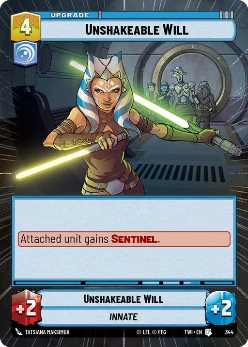 Unshakeable Will (Hyperspace) (344) [Twilight of the Republic] - Star Wars: Unlimited Single