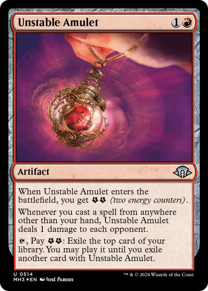 Unstable Amulet (Ripple Foil) [Modern Horizons 3] - MTG Single