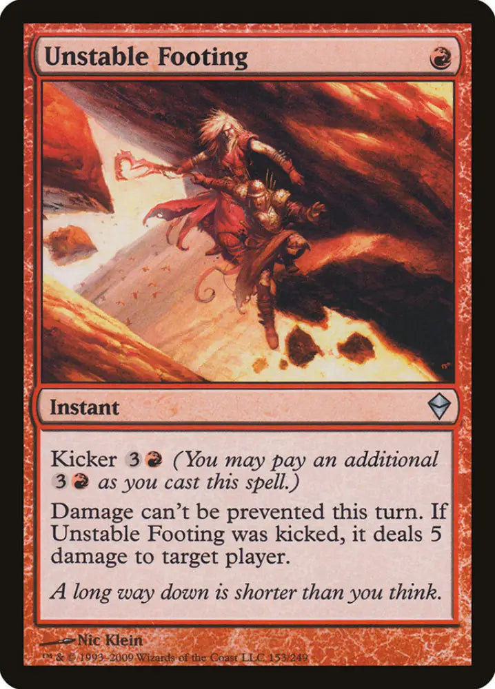 Unstable Footing [Zendikar] - MTG Single
