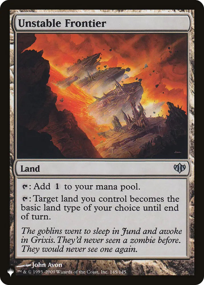 Unstable Frontier [The List] - MTG Single