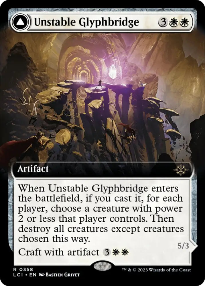 Unstable Glyphbridge // Sandswirl Wanderglyph (Extended Art) [The Lost Caverns of Ixalan] - MTG Single