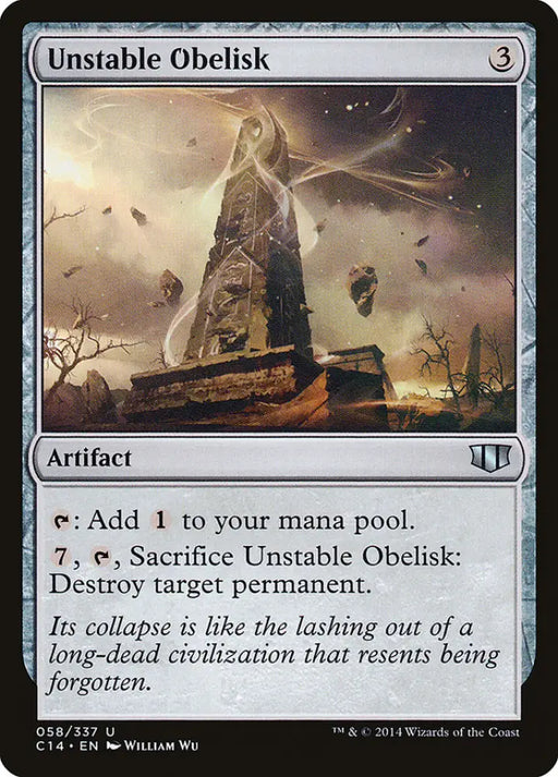 Unstable Obelisk [Commander 2014] - MTG Single