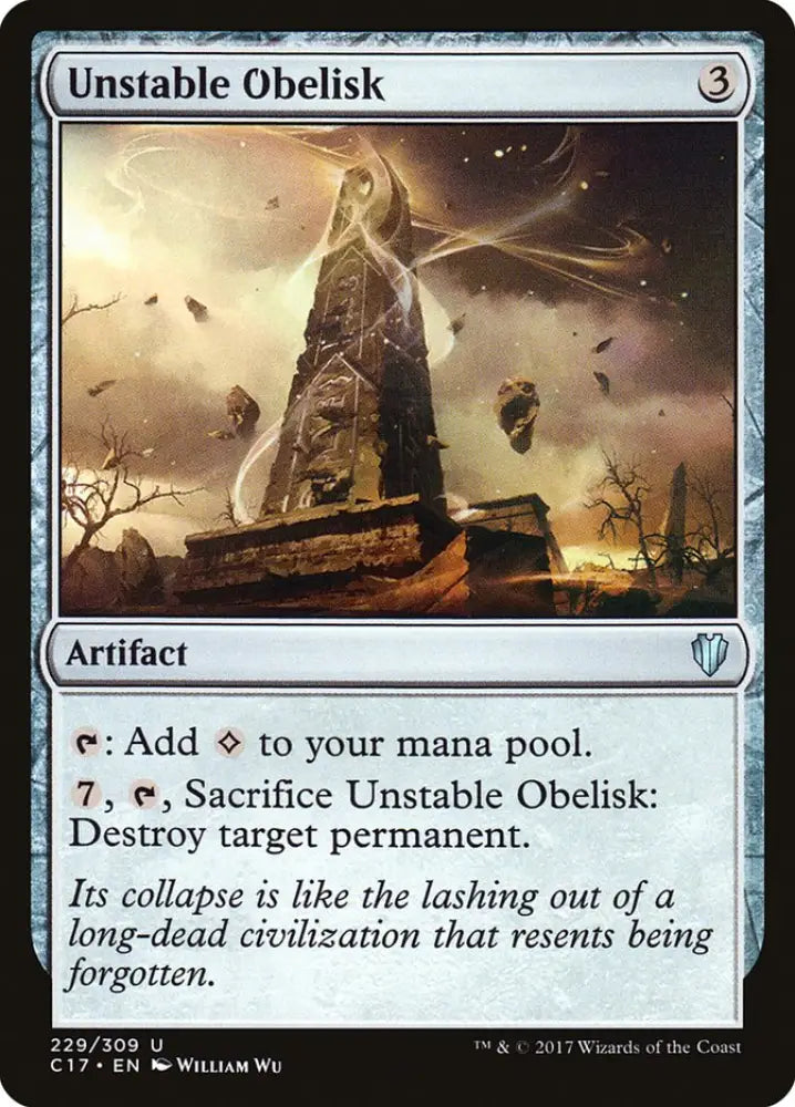 Unstable Obelisk [Commander 2017] - MTG Single