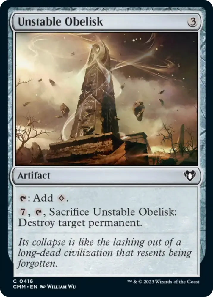 Unstable Obelisk [Commander Masters] - MTG Single