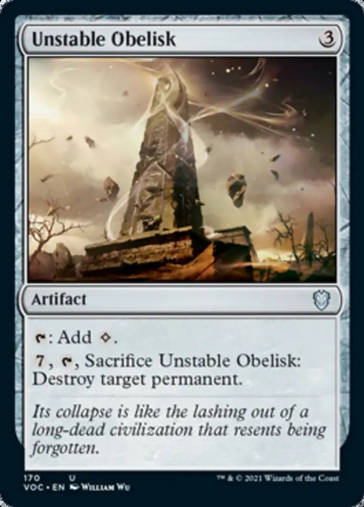 Unstable Obelisk [Innistrad: Crimson Vow Commander] - MTG Single