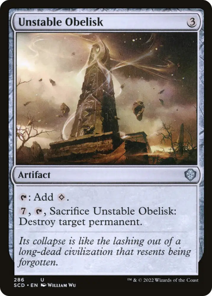 Unstable Obelisk [Starter Commander Decks] - MTG Single