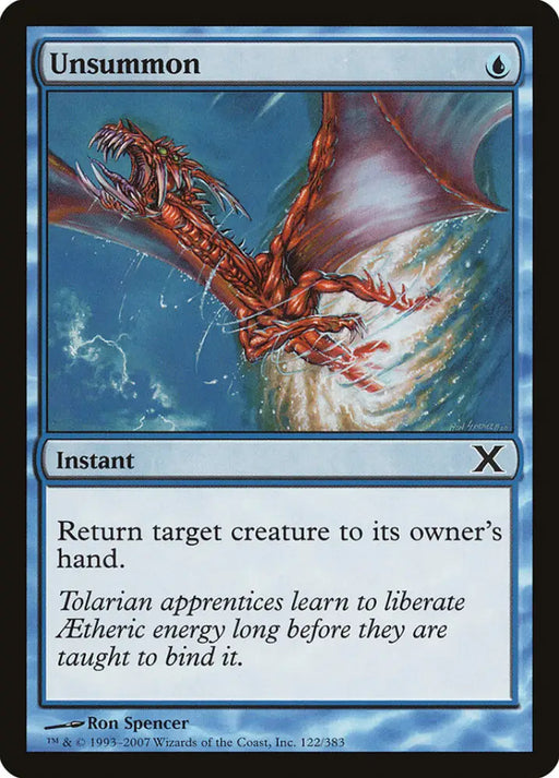 Unsummon [Tenth Edition] - MTG Single
