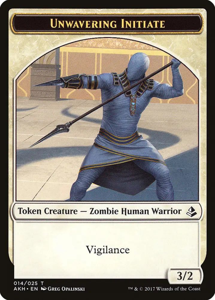 Unwavering Initiate Token [Amonkhet Tokens] - MTG Single