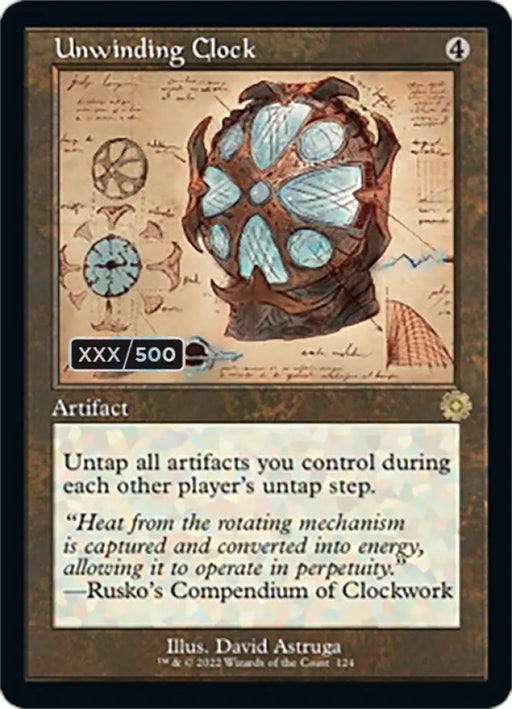 Unwinding Clock (Retro Schematic) (Serialized) [The Brothers’ War Retro Artifacts] - MTG Single