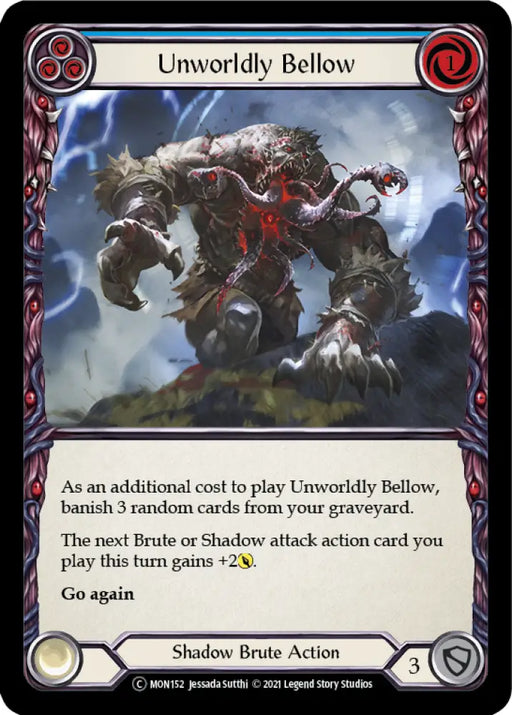 Unworldly Bellow (Blue) [Monarch Unlimited] Unlimited Rainbow Foil - Flesh And Blood Single