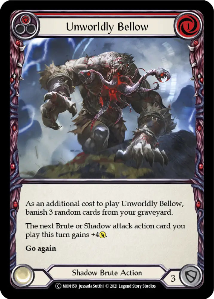 Unworldly Bellow (Red) [Monarch Unlimited] Unlimited Rainbow Foil - Flesh And Blood Single