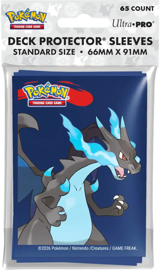UP D-Pro Pokemon Mega Charizard X Sleeves 65ct - Accessoire