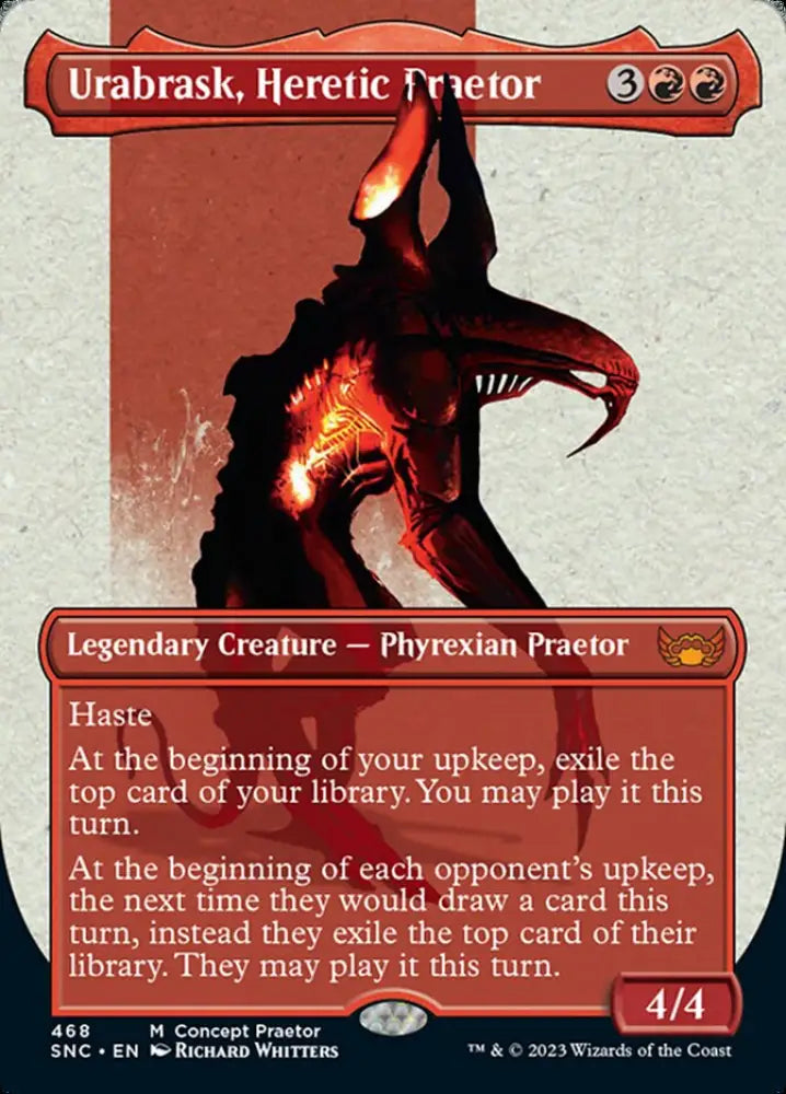 Urabrask Heretic Praetor (Borderless Concept Praetors) [Streets of New Capenna] - MTG Single