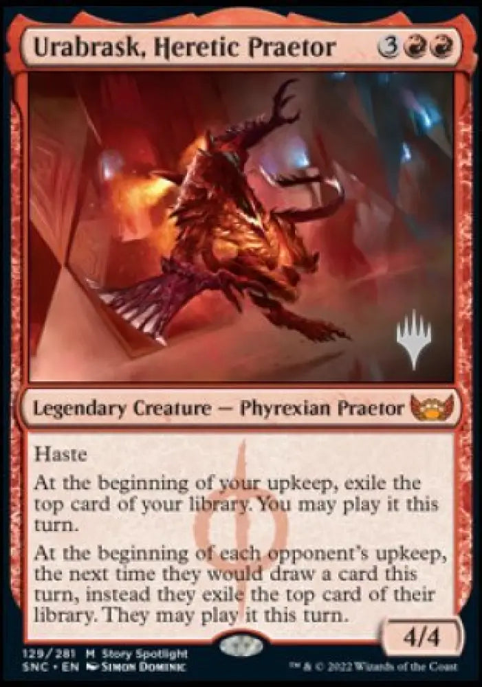 Urabrask Heretic Praetor (Promo Pack) [Streets of New Capenna Promos] - MTG Single