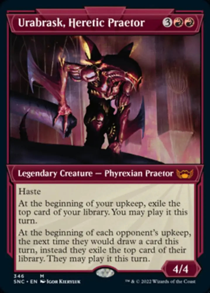 Urabrask Heretic Praetor (Showcase Art Deco) [Streets of New Capenna] - MTG Single