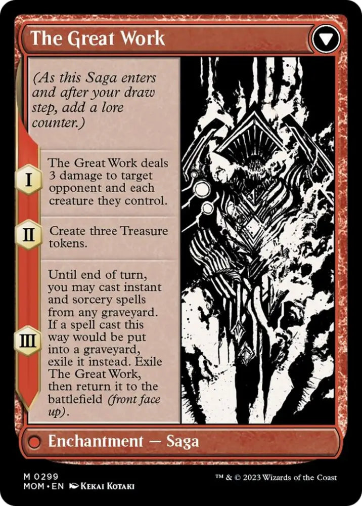 Urabrask // The Great Work (Showcase Planar Booster Fun) [March of the Machine] - MTG Single