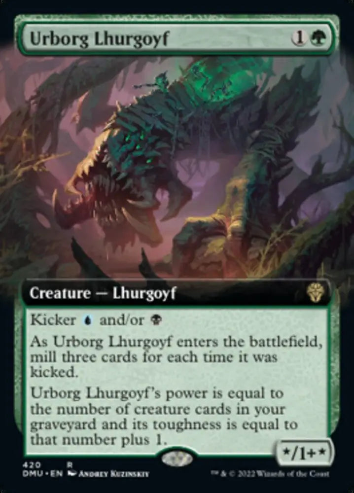 Urborg Lhurgoyf (Extended Art) [Dominaria United] - MTG Single