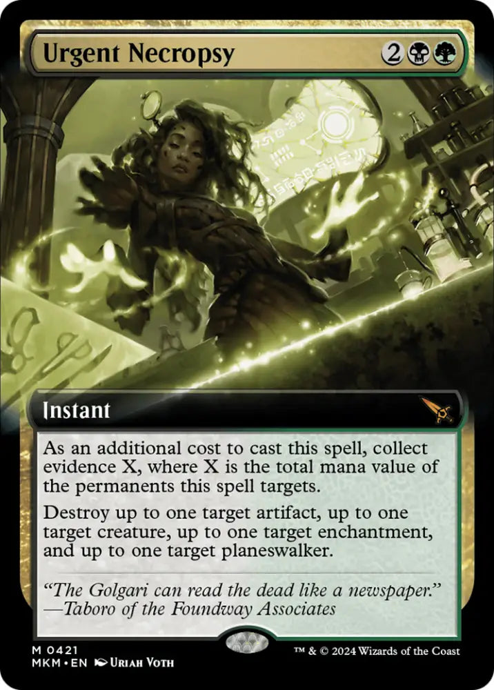 Urgent Necropsy (Extended Art) [Murders at Karlov Manor] - MTG Single