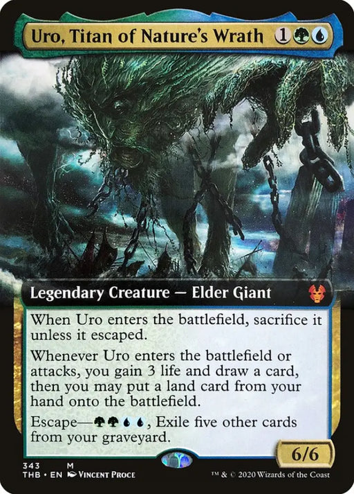 Uro Titan of Nature’s Wrath (Extended Art) [Theros Beyond Death] - MTG Single