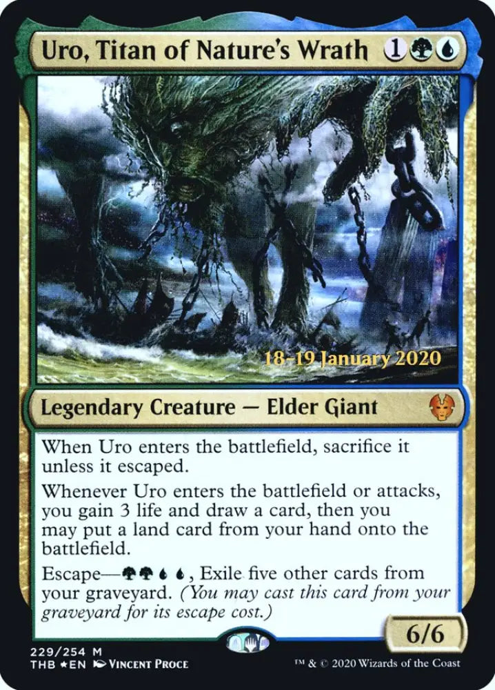 Uro Titan of Nature’s Wrath [Theros Beyond Death Prerelease Promos] - MTG Single