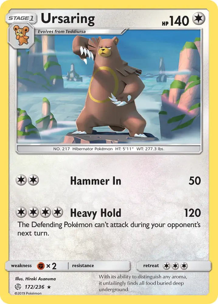 Ursaring (172/236) [Sun & Moon: Cosmic Eclipse] - Pokemon Single