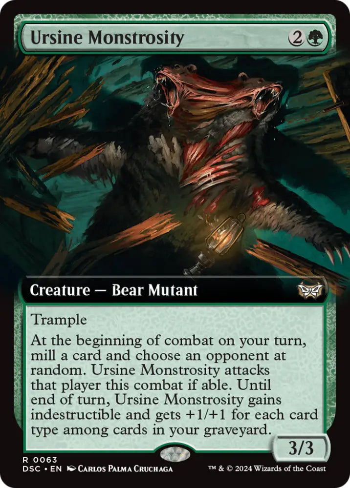 Ursine Monstrosity (Extended Art) [Duskmourn: House of Horror Commander] - MTG Single