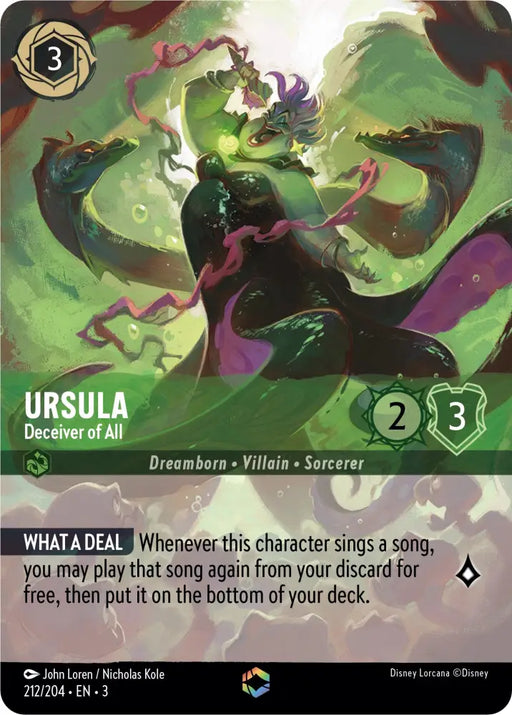 Ursula - Deceiver of All (Alternate Art) (212/204) [Into the Inklands] - Lorcana Single