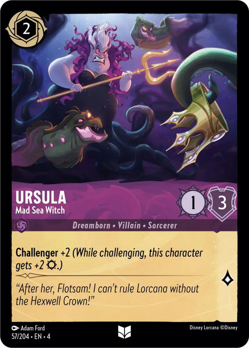 Ursula - Mad Sea Witch (57/204) [Ursula’s Return] - Lorcana Single