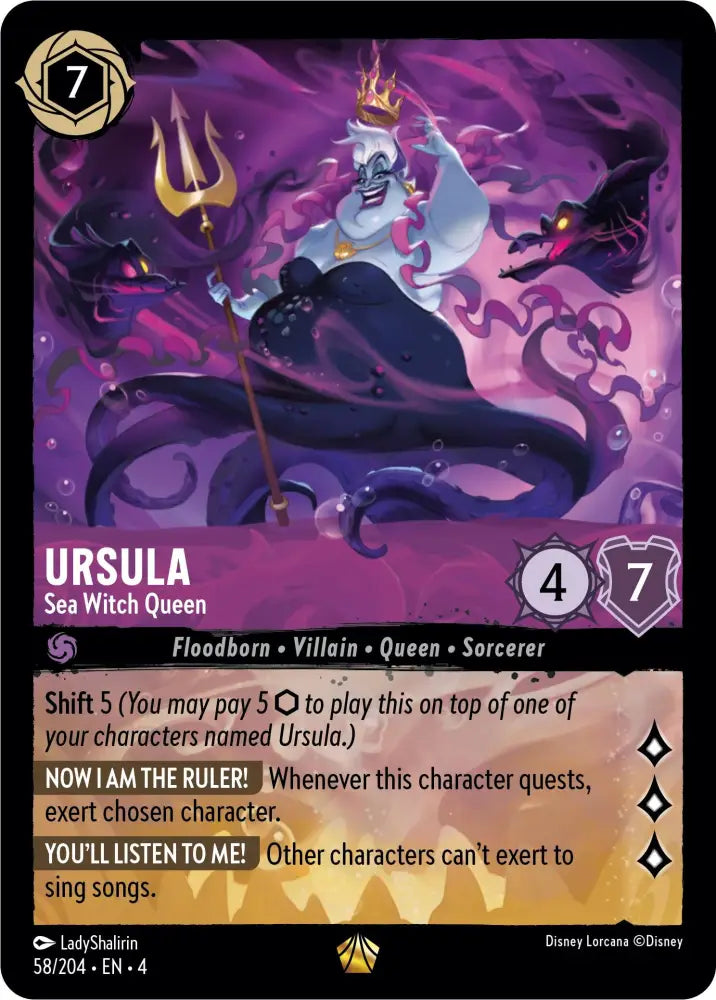 Ursula - Sea Witch Queen (58/204) [Ursula’s Return] - Lorcana Single