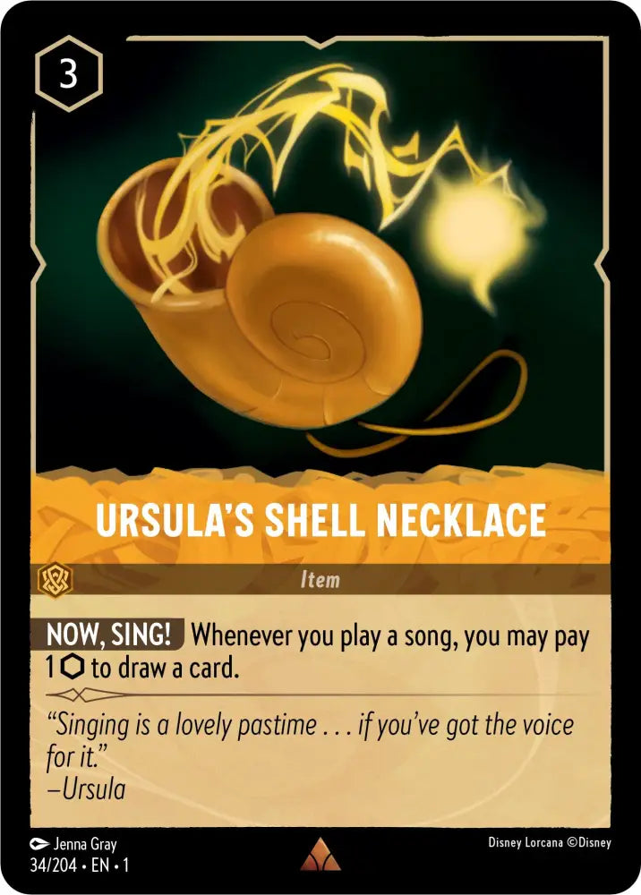 Ursula’s Shell Necklace (34/204) [The First Chapter] - Lorcana Single