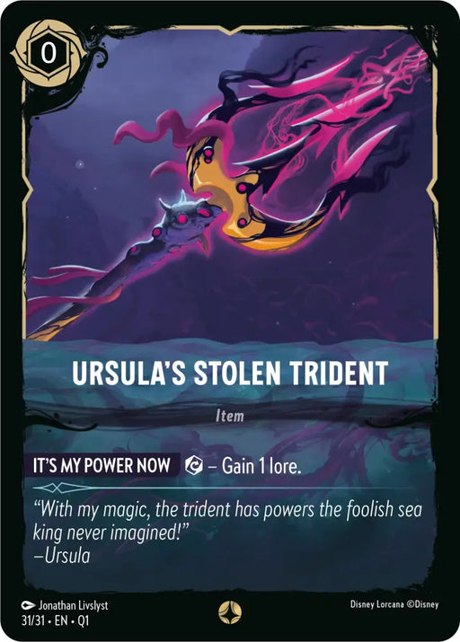 Ursula’s Stolen Trident (31/31) [Illumineer’s Quest: Deep Trouble] - Lorcana Single