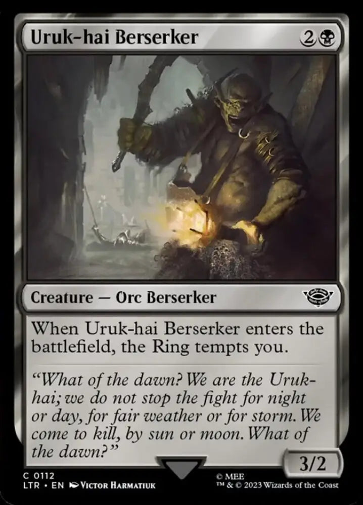Uruk-hai Berserker [The Lord of the Rings: Tales of Middle-Earth] - MTG Single