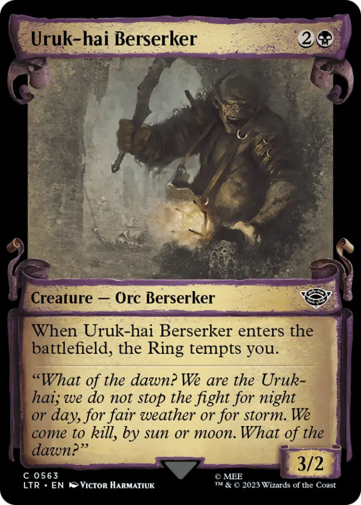 Uruk-hai Berserker [The Lord of the Rings: Tales of Middle-Earth Showcase Scrolls] - MTG Single