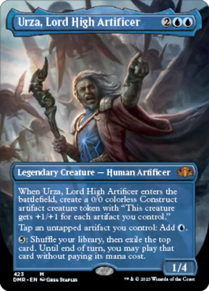 Urza Lord High Artificer (Borderless Alternate Art) [Dominaria Remastered] - MTG Single