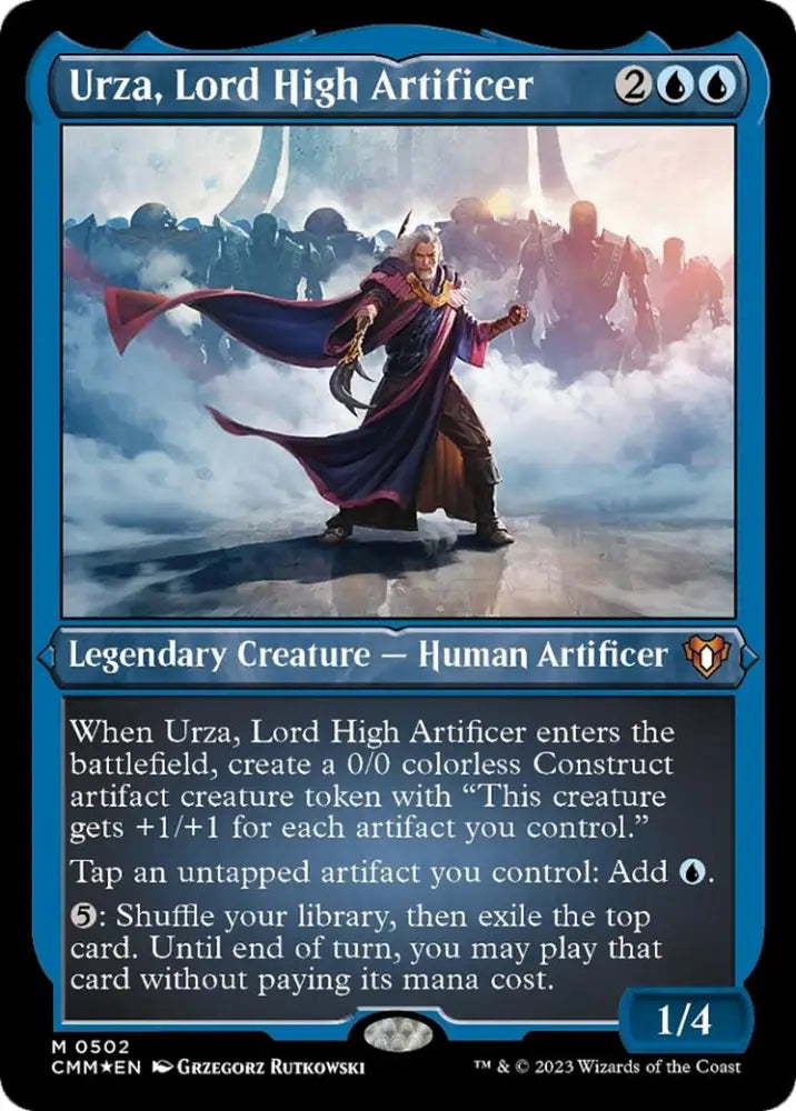 Urza Lord High Artificer (Foil Etched) [Commander Masters] - MTG Single